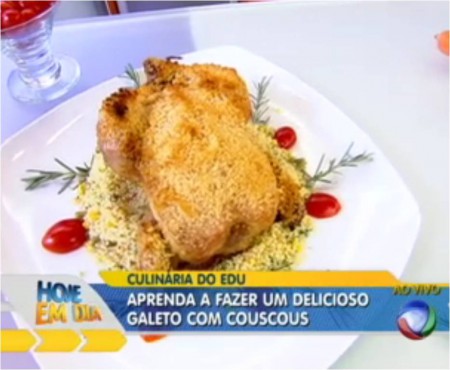 Edu Guedes ensina a fazer galeto com couscous